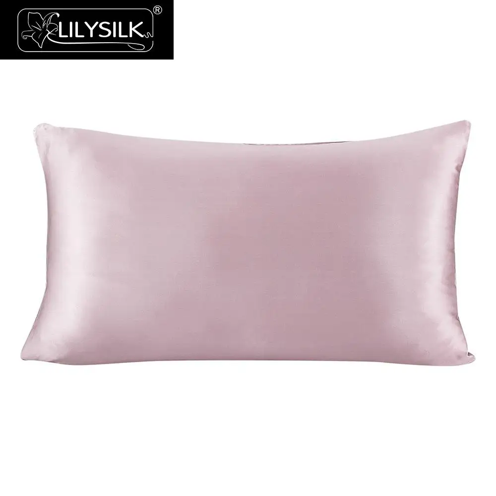 

LilySilk Pure 100 Silk Pillowcase Hair With Hidden Zipper 19 Momme Terse Color For Women Men Kids Girls Free shipping