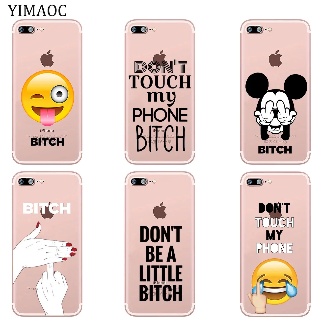 YIMAOC Bitch Don't touch my phone Мягкий силиконовый чехол для телефона для iPhone XR X XS 11 Pro Max 5 5S SE 6 6S 7 8 Plus 10