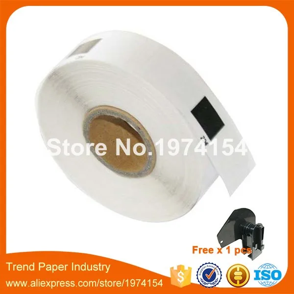 7 x Rolls Brother Compatible Labels DK 11204, label size: 17 x 54mm, 400 labels per roll, DK ...