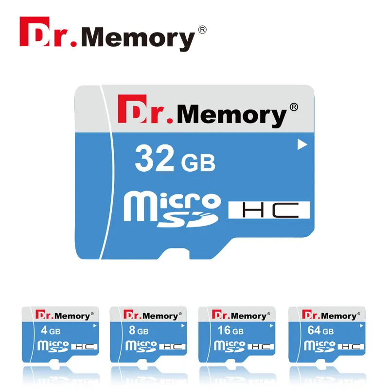 Дешевый Dr. memory 64 Гб MicroSD XC stick реальная емкость Синий Micro Sd карта Class10 карта памяти 8 г 16 г 32 г флеш карта памяти TF микро Sd с адаптером