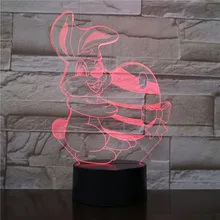 Cute Bunny Table Lamp Bedroom Cartoon Decoration RGB Touch Sensor Children Kids Gadget Gift Easter Rabbit Night Light LED Hare easter gift usb silica led cartoon night light