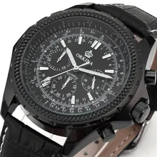 MG. ORKINA кожаный ремешок Япония MIYOTA JS20 хронограф с секундомером вы ручной спортивные часы Relogio masculino esportivo