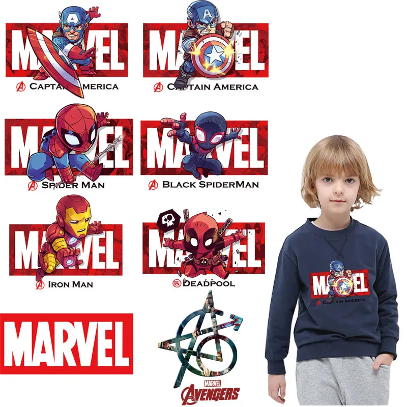 

marvel ironing stickers superman ironman patches for clothing jacket patch iron on transfer for t-shirt diy patch super quality