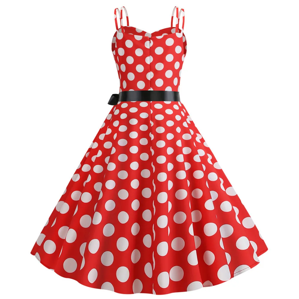 US$ 34.64 - Women Polka Dot Vintage Dress Summer 2020 Big Swing Retro ...