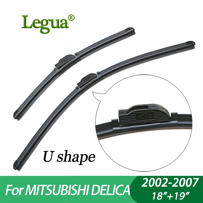 

Legua Wiper blades for MITSUBISHI DELICA (2002-2007),18"+19",car wiper,Boneless, windscreen wiper, Car accessory