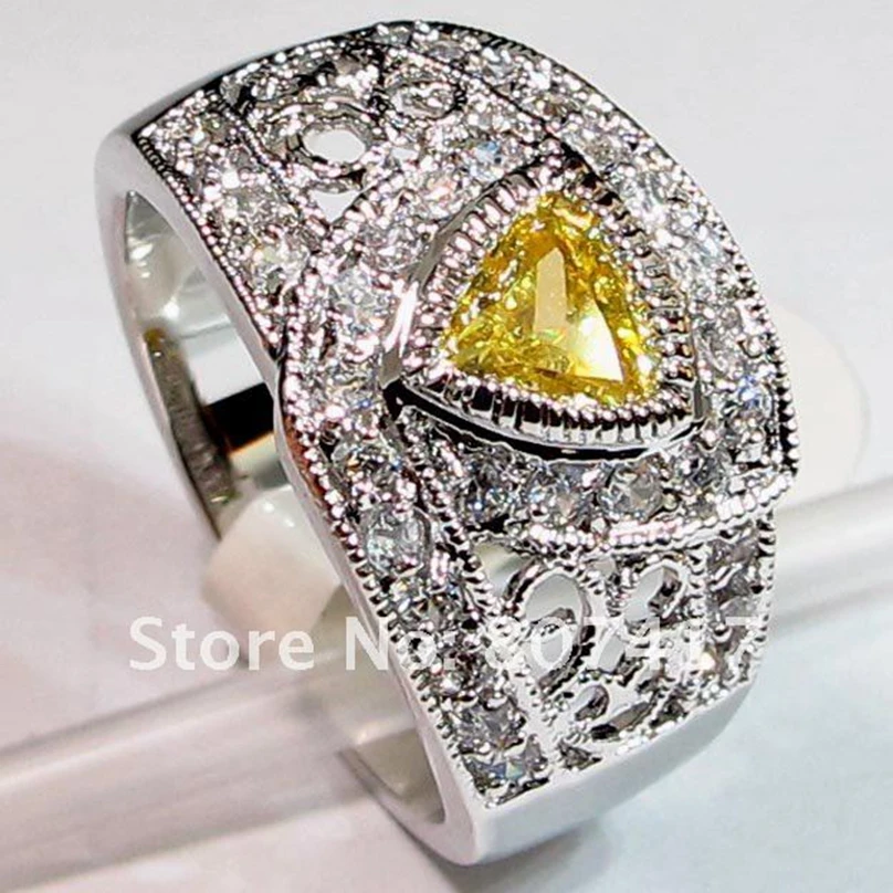 

SHUNXUNZE Engagement wedding rings for men and women Office alibaba-express Morganite Cubic Zirconia Rhodium Plated R437 size 8