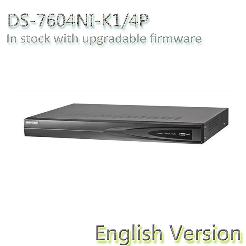 Английская версия DS-7604NI-K1/4 P 4CH 4K NVR one SATA с 4POE портами встроенный разъем& Play 4K NVR