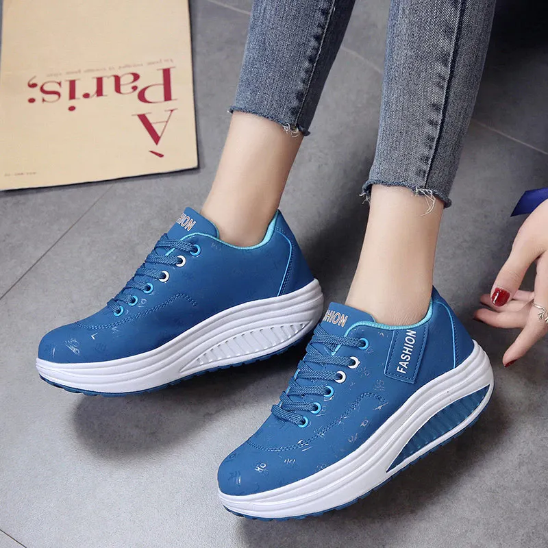 

Sport shoes women sneakers 2018 hot women running shoes female sneakers breathable thick bottom wedges outdoor women sneakers