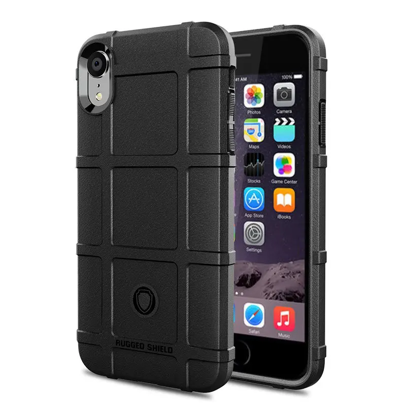 Xs Army Armor Anti shock Cases for iPhone Xs Max Xr Case Cover Soft Bumper Anti Slip Cases for