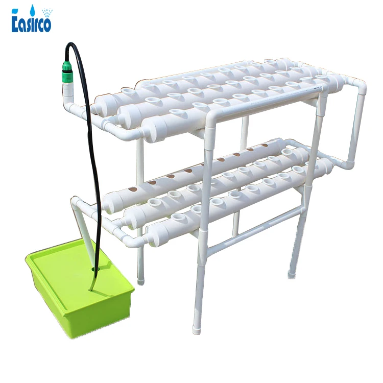 

Hydroponic nft systems with 54pcs net cup. Nutrient Film Technique (NFT)