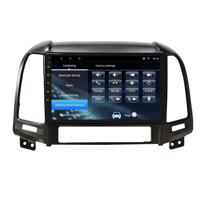 Excellent 9" 2G RAM 32G ROM Android Car DVD Radio Stereo GPS For Hyundai SANTA FE 2006 2007 2008 2009 2010 2011 2012 audio headunit WIFI 5