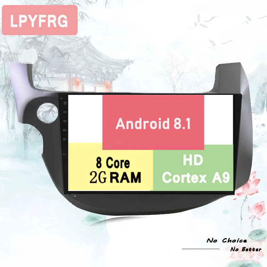 Perfect 10.1 Android 8.1 Car DVD GPS for HONDA FIT JAZZ 2007 2008 2009 2010 2012 2013 radio video player 1024*600 RDS wifi Tape Recorder 0