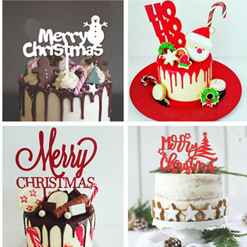Новинка веселый рождественский акриловый Топпер для торта "Ho" буквы акриловые Топпер для кекса на Рождество вечерние рождественские торты украшения