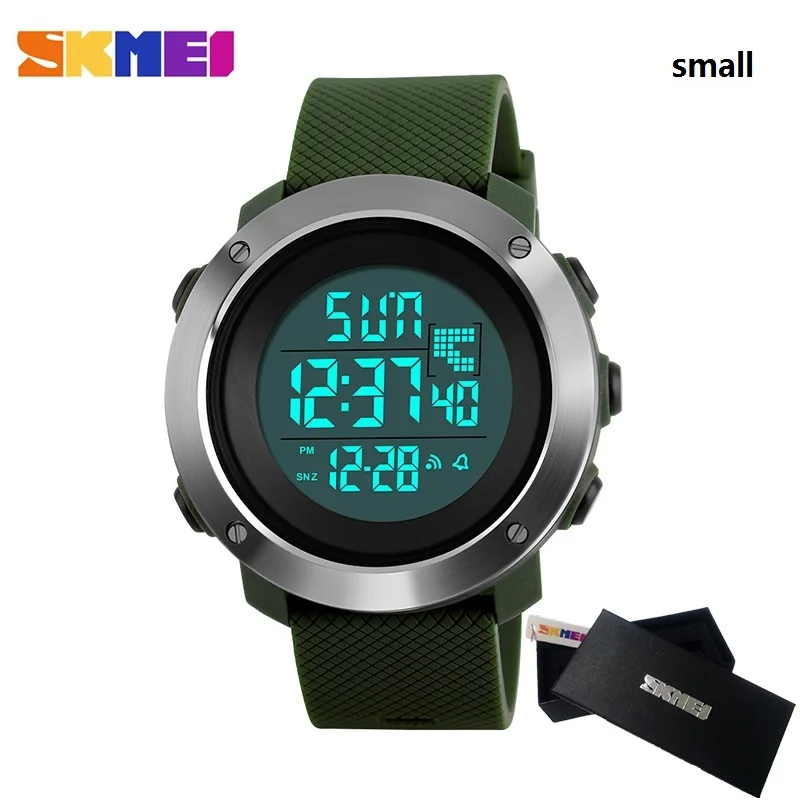 SKMEI Брендовые мужские и женские спортивные часы хронометр двойной цифровой светодиодный электронные часы мужские военные часы Relogio Masculino - Цвет: green