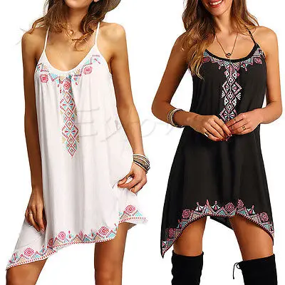 Boho font b Sexy b font font b Women b font Sleeveless Party Evening Casual Summer