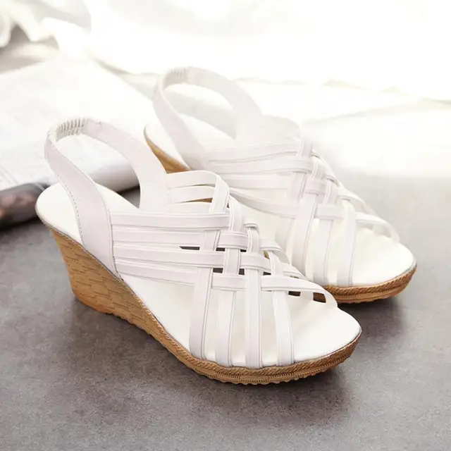 checkered platform sandals