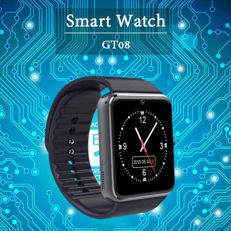 GT08 smart watch Clock Sync Notifier with Sim Bluetooth