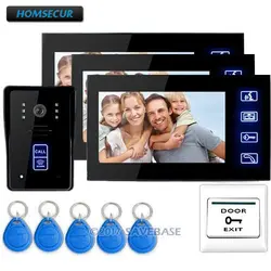 HOMSECUR 7 "Tft Lcd Видео Ir Домофонные дверной звонок Главная Интерком охранника Системы 3 в 1-вне