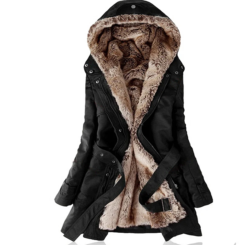 Faux fur lining women's fur Hoodies Ladies coats Sping