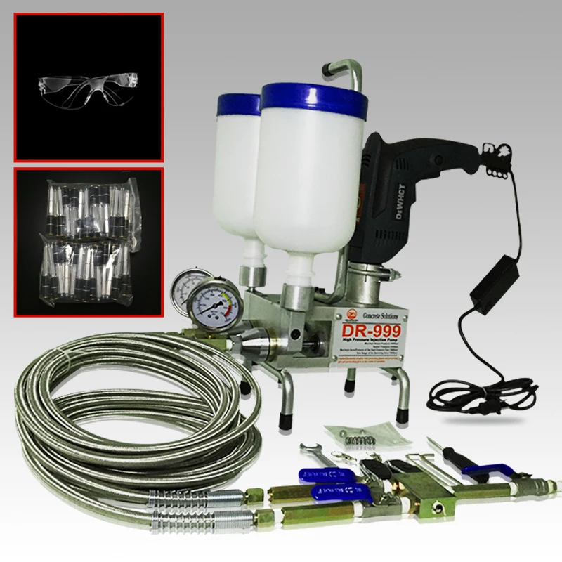 

HOME KEEPING WIRELESS REMOTE CONTROL Grouting Machine Dual Element! Crack Injection PUMP for PU or Epoxy