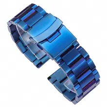 Stainless Steel Watchband Blue Black Gold Women Men Watch Band Link Bracelet 18mm 20mm 22mm 24mm Watch Accessories Stainless Steel Watchband Blue Black Gold Women Men Watch Band Link Bracelet 18mm 20mm 22mm 24mm Watch Accessories