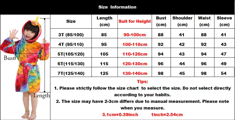 Новинка; халат с радужным единорогом; детские халаты; детские пижамы; фланелевая толстовка с героями мультфильмов; одежда для сна; халаты для девочек и мальчиков; банный халат для малышей