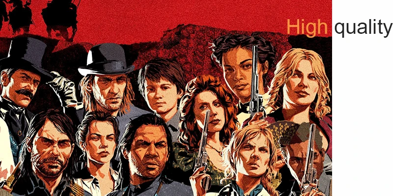 Red Dead Redemption 2 постеры и принты, Картина на холсте, художественные настенные картины для гостиной, детской комнаты, Горячая игра, украшение для дома