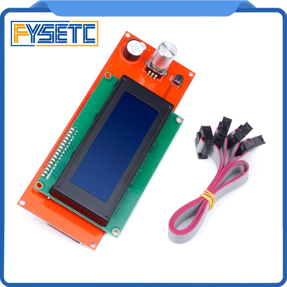 2004 شاشة الكريستال السائل 3D طابعة تحكم مع محول RAMPS 1.4 مندل (20 حرفا × 4 خطوط) ل Anet A8 شحن مجاني