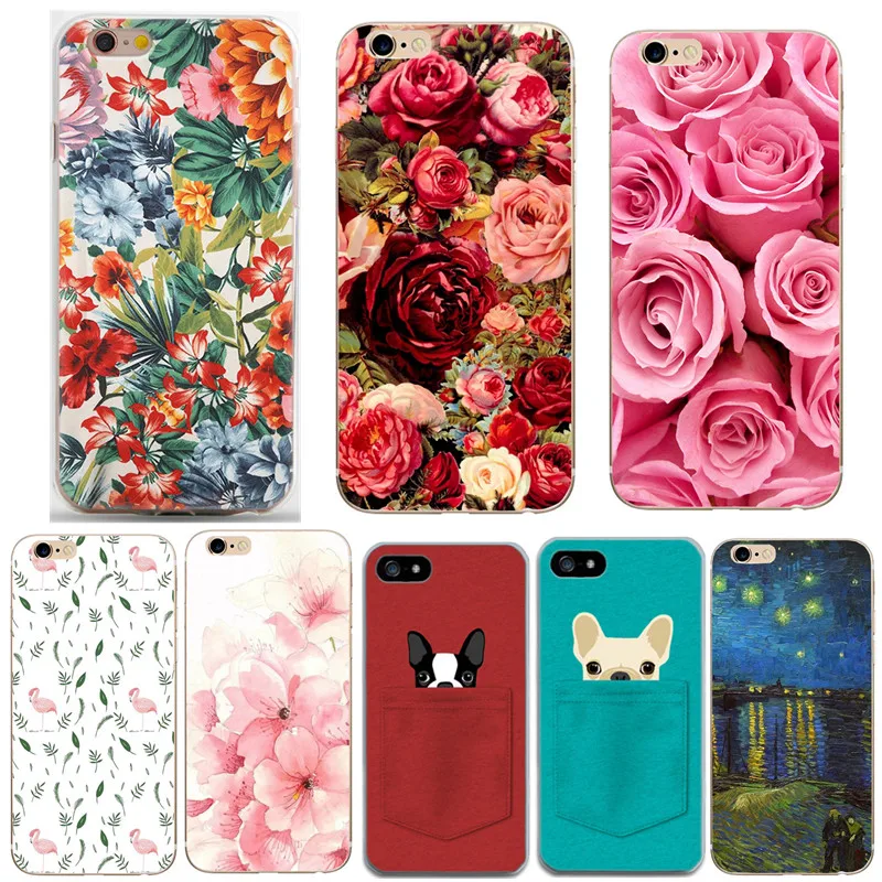

Soft case For iphone 7 Case Ultra-thin Silicon TPU Pattern Phone Cases For iphone 6 6S 7 8 Plus X Xs SE 5 S Fundas Accessories