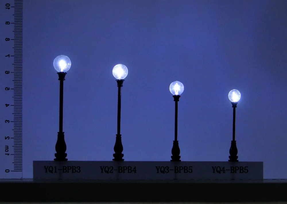 Y8 20pcs 1100 187 55 60mm Scale Model Street Lights Garden Lights