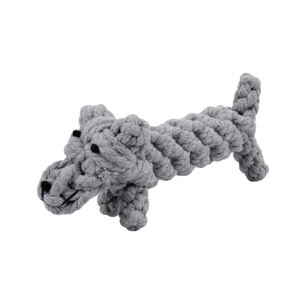 Handmade Cat Chew Toys Grey Cotton Rope Plaited Dog Shape Bite for Cats and Dogs Pet juguetes para gatos | Дом и сад