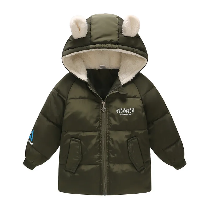 Ультра-светильник из 90% утиных перьев для мальчиков и девочек, весенне-зимние куртки, детские пуховики, Детская верхняя одежда и пальто - Цвет: army green