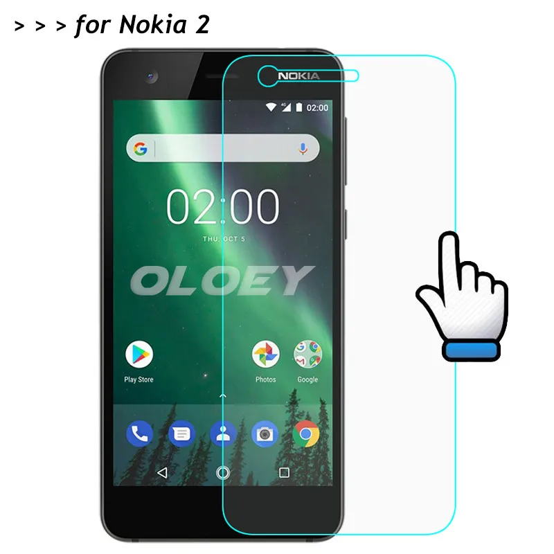 Для Nokia 2 закаленное Стекло 2.5D с уровнем твердости 9 H спереди Экран защитная