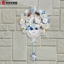 TUDA 2017 The Living Room Wall Clock Pendulum Clock Resin Ceramic Home Furnishing Commodity Watch