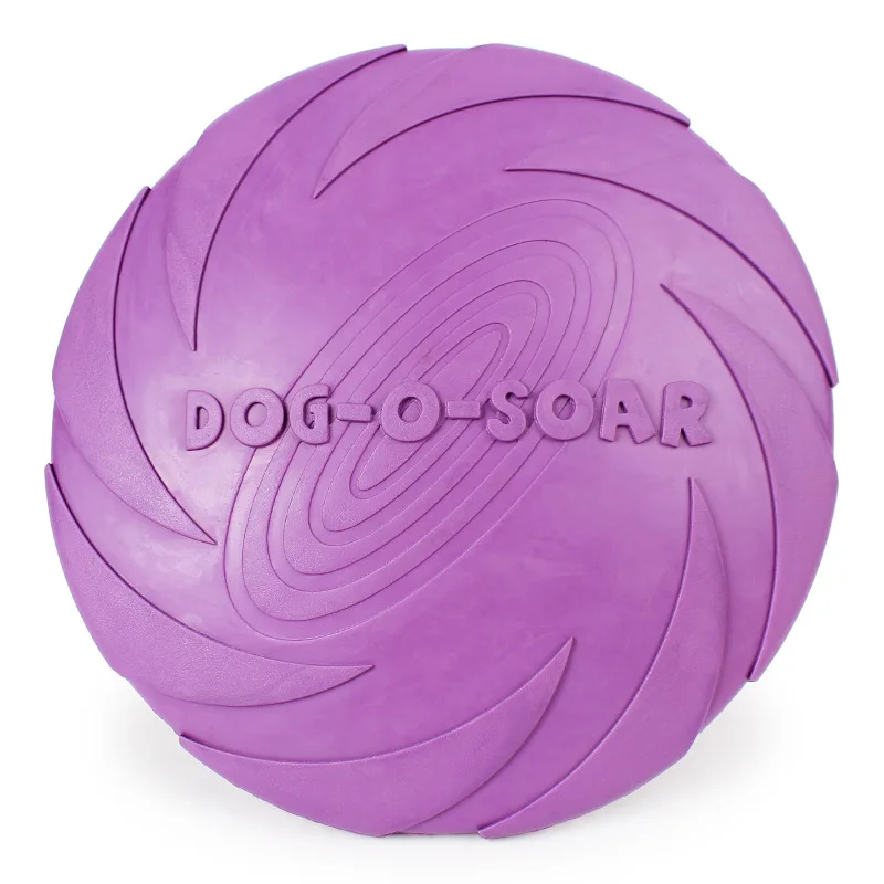 Модный летающий диск для собак Обучение щенков игрушка тренировка большой собаки игрушка резиновый набор Летающий Диск Фрисби товары для домашних животных - Цвет: Purple