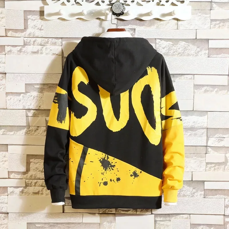 

hiking jacket Men's Sweatshirts Hooded Fall And Winter Clothes Male Baseball Uniform Male instagram Style Movement Velvet Thi