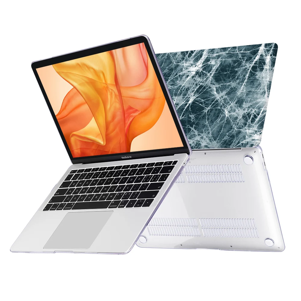 Redlai мраморный узор пластиковый жесткий чехол для MacBook 1" Air Pro retina 13 15" крышка с клавиатурой Защитная пленка для экрана