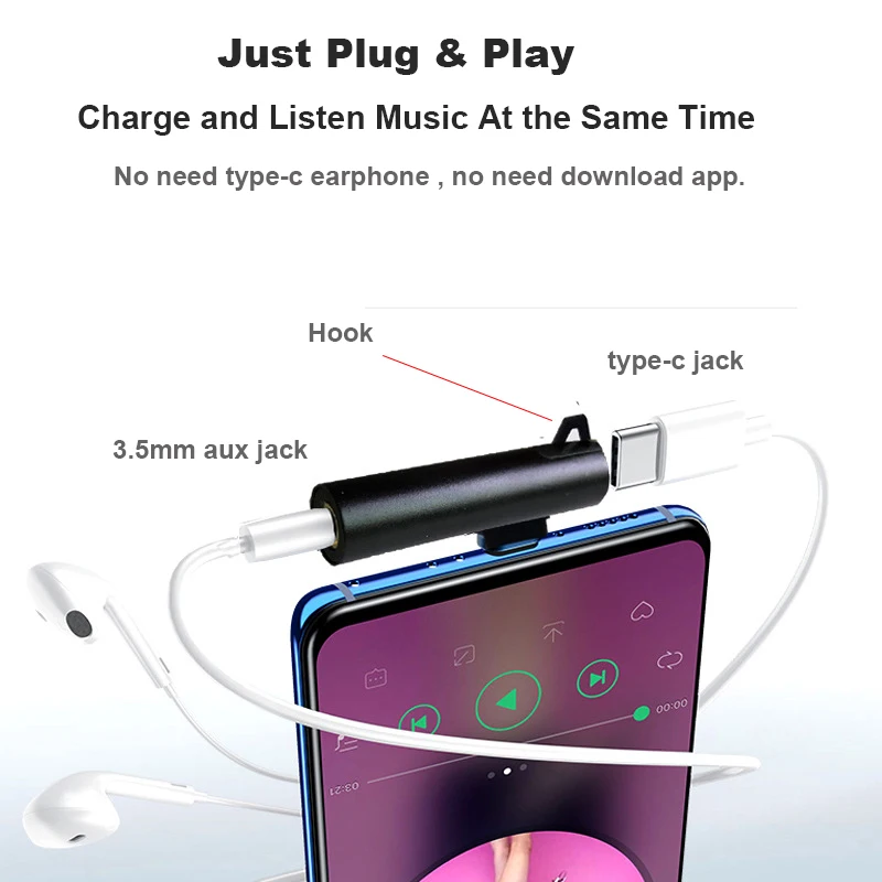 Адаптер для наушников Type C 3 5 мм адаптер xiaomi huawei P30 Pro Samsung S8 S9 S10 Plus|Переходники и
