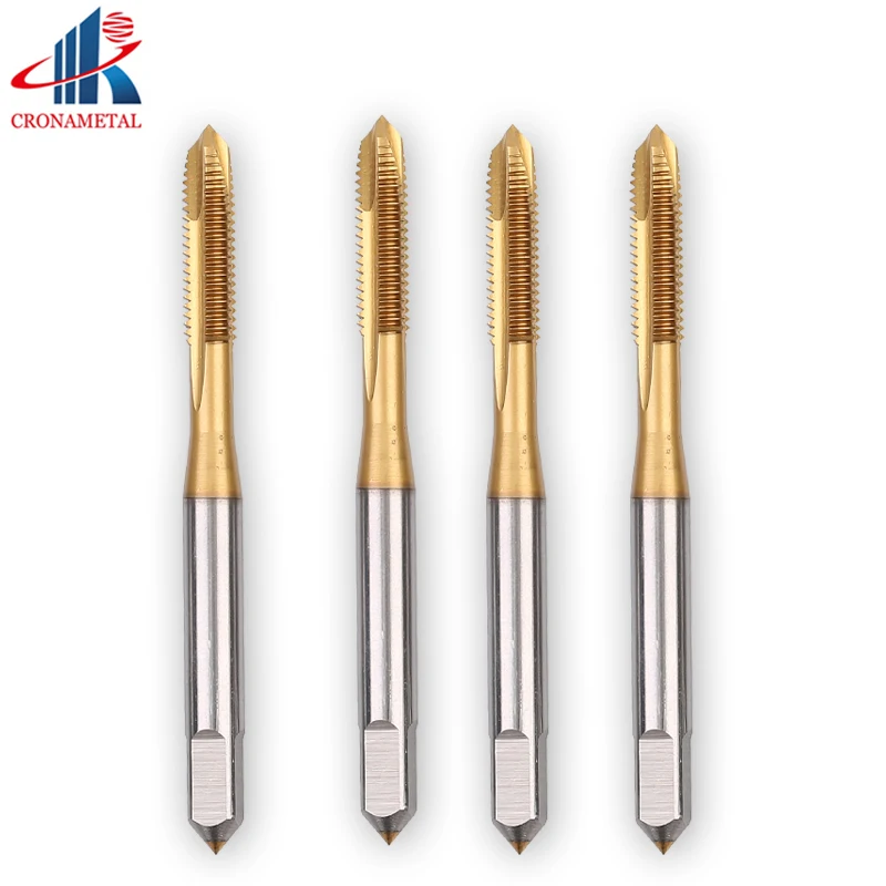 

CRONAMETAL HSS Spiral Point thread machine tap m6 M2 M2.2 M2.3 M2.5 M2.6 M3 M3.5 M4 M4.5 M5 M5.5 M6 with TIN coating