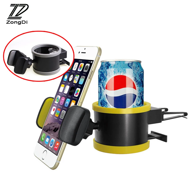 ZD 1Pc Double Use Cell Phone and Water Cup Holder For Volvo s60 v40