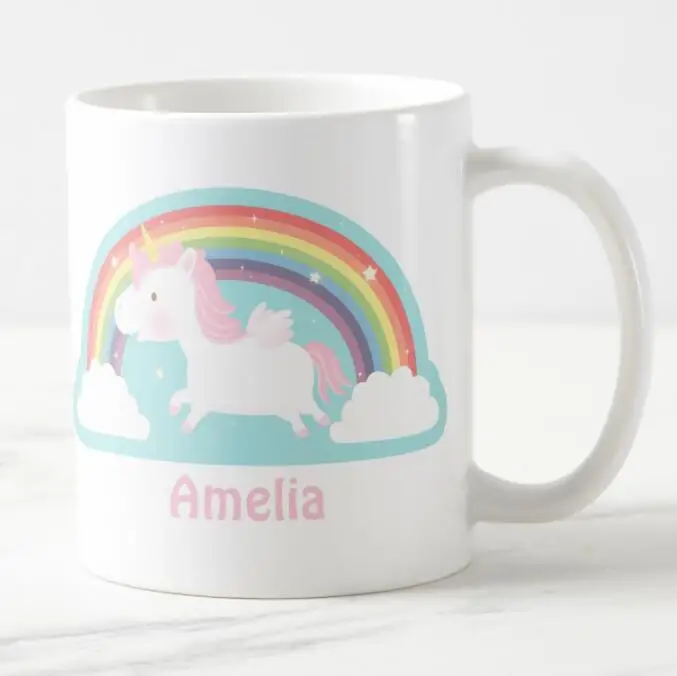 

Cute Flying Unicorn Mug Kawaii Unicorn Rainbow Coffee Mugs Cups Personalised Unique Creative Kids Girl Pony Gifts Xmas Birthday