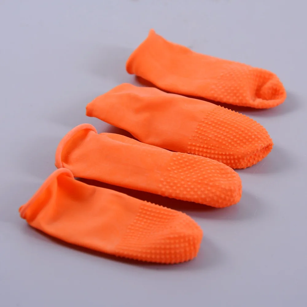 50Pcs Safety Latex Finger Protector Shields/Cots/Stall for Hair Extension Bonding