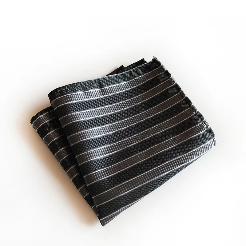 Классический платок Полосатый плед квадратный карман полотенце Свадьба Hankies для