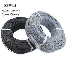 300 м 984ft 2547 26AWG 2 ядра экранированный провод UL 2,1 канал аудио линия сигнальный кабель экранированный провод для усилителя, черный серый