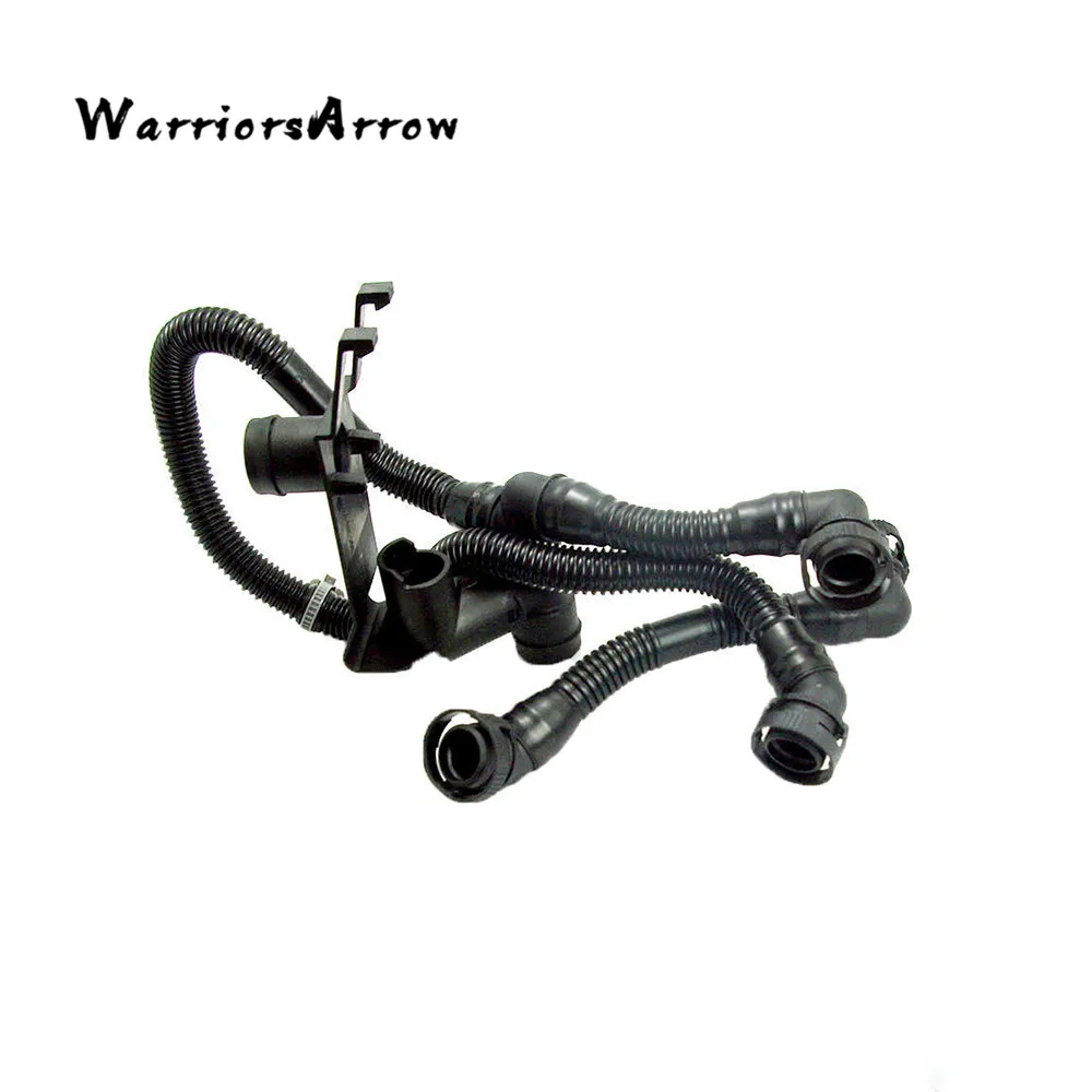 

WarriorsArrow x2 Engine Crankcase Breather Vent Hose Assembly For Audi A4 A6 A8 Quattro 2004 2005 3.0T V6 06C103217D 06C103235A