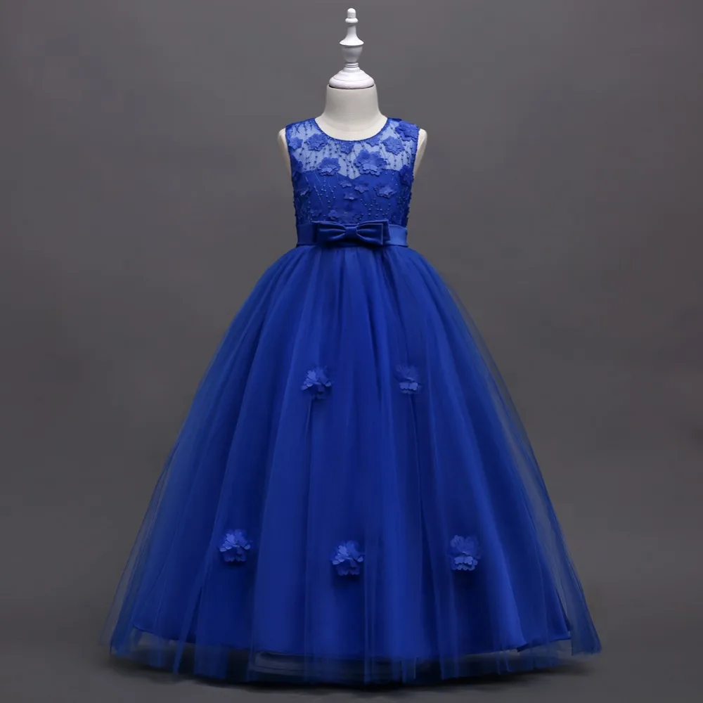 

Girls Dress 2018 Summer Girls Princess Dress For Wedding Party Kids Formal Dresses For Big Girls Children Costumes 5-16 Years