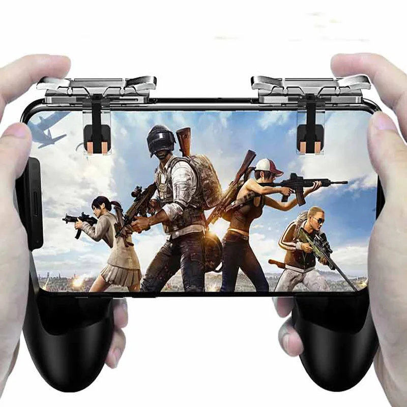 

T10S Mobile Game Fire Button Aim Key Smart phone Mobile Game Trigger L1R1 Shooter Controller Alloy Plating version for PUBG
