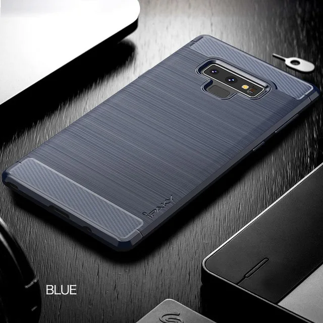 IPAKY Case For Samsung Galaxy Note 9 Case Cover Luxury Carbon Fiber