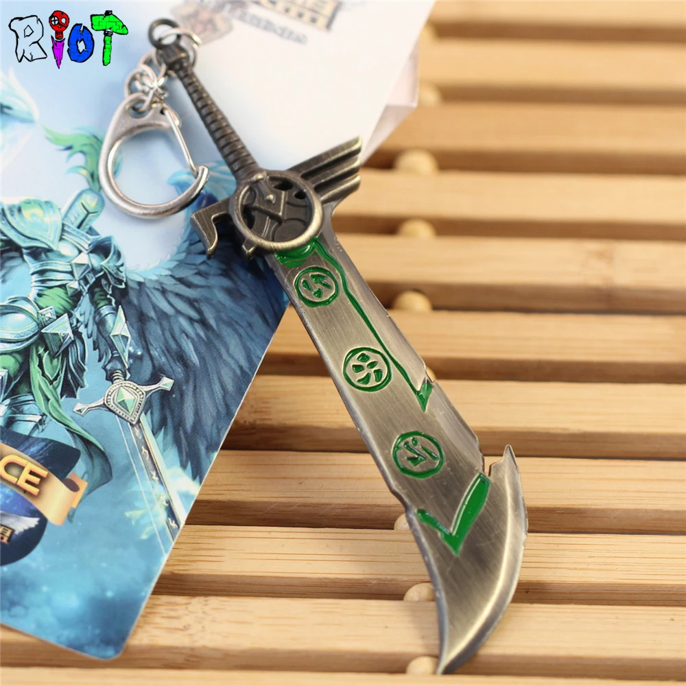 12CM League of Legend keychain Assassins keyring Raven's weapon LOL key buckle Alloy Pendant accessories holder Fans Gift | Украшения и