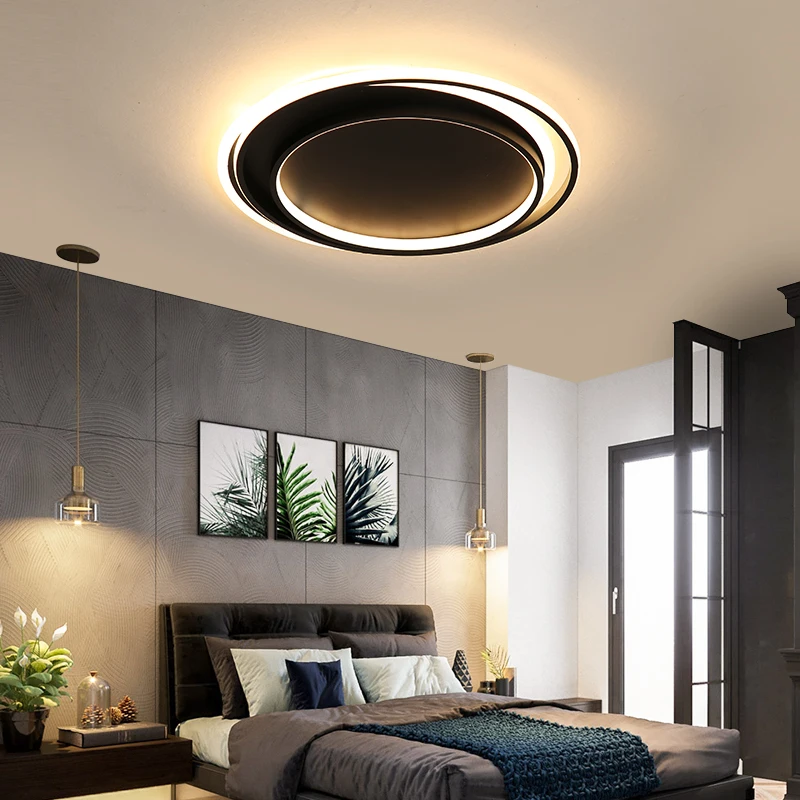 

Round White Chandelier Lighting plafonnier lustre de plafond ultra thin Modern Ceiling Chandelier Fixture Lamp for Bedroom